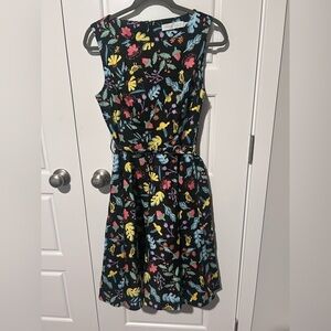 Miss Lulo Floral Print Dress Medium